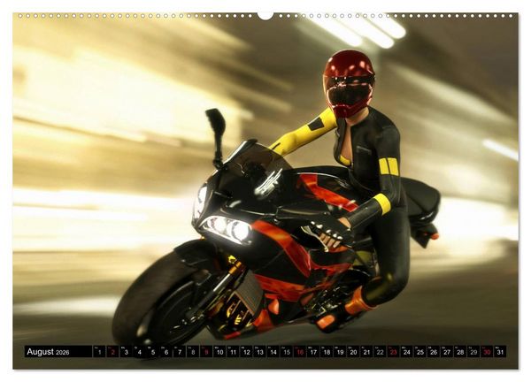 Produktbild: Frauen und Traumbikes (hochwertiger Premium Wandkalender 2026 DIN A2 quer), Kunstdruck in Hochglanz