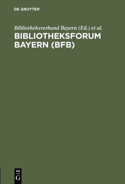 Produktbild: Bibliotheksforum Bayern (BFB)