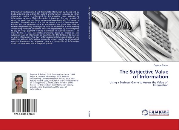 Produktbild: The Subjective Value of Information
