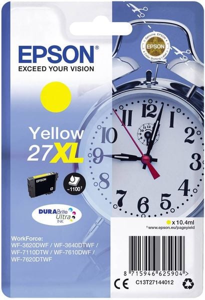 Epson Druckerpatrone T2714, 27XL Original Gelb C13T27144012