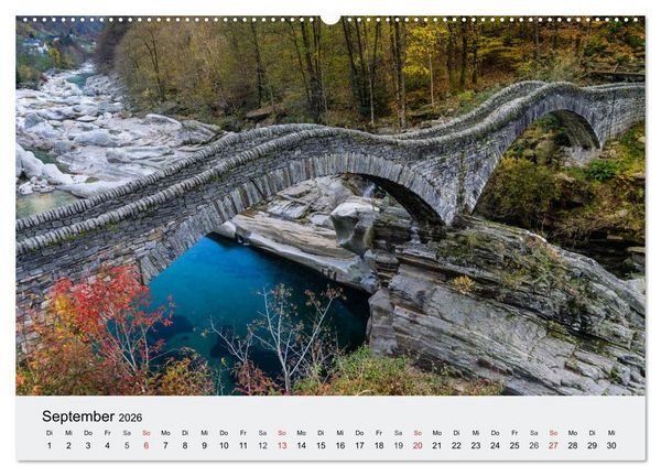 Produktbild: Tessin - Ticino (hochwertiger Premium Wandkalender 2026 DIN A2 quer), Kunstdruck in Hochglanz
