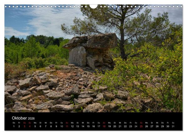 Produktbild: Frankreichs geheimnisvoller S&uuml;den - Dolmen und Menhire im Languedoc-Roussillon (Wandkalender 2026 DIN A3 quer), CALVENDO Monatskalender