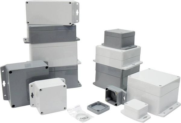 Produktbild: Gainta G256MF Universal-Geh&auml;use 82 x 80 x 55 Polycarbonat Hellgrau 1St.