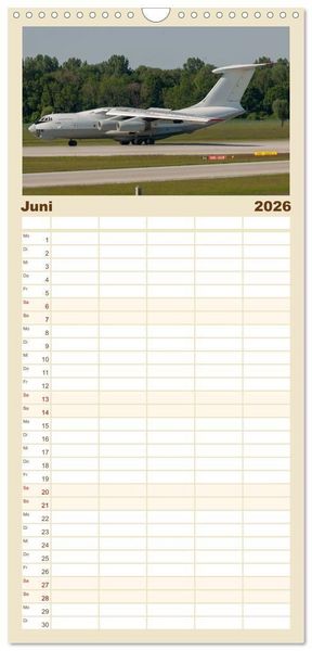 Produktbild: Familienplaner 2026 - Die Faszination der Quadjets mit 5 Spalten (Wandkalender, 21 x 45 cm) CALVENDO