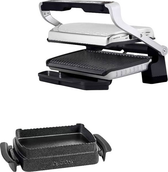 Produktbild: Tefal Optigrill XL Elektro Kontaktgrill Automatische Temperaturanpassung Edelstahl (geb&uuml;rstet), Schwarz