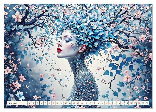 Produktbild: Florale Verwandlung (Tischkalender 2026 DIN A5 quer), CALVENDO Monatskalender