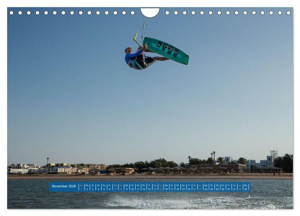 Produktbild: Kite Boarding El Gouna (Wandkalender 2026 DIN A4 quer), CALVENDO Monatskalender