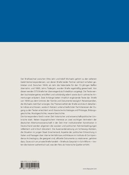 Produktbild: Otto Jahn und Adolf Michaelis &ndash; Briefwechsel 1848 bis 1869