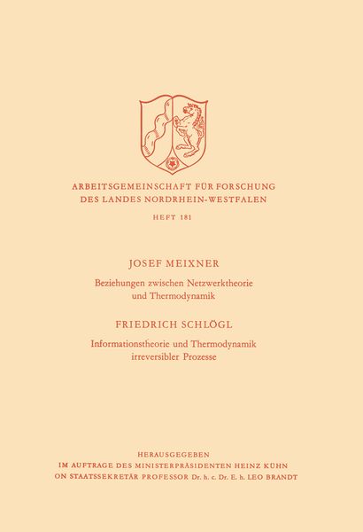 Produktbild: Beziehungen zwischen Netzwerktheorie und Thermodynamik / Informationstheorie und Thermodynamik irreversibler Prozesse
