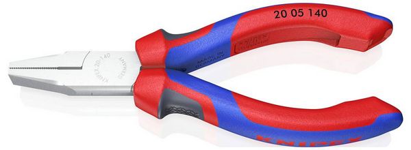 Produktbild: Knipex 20 05 140 Werkstatt Flachzange Gerade Chrom-Vanadium Elektrostahl 140mm