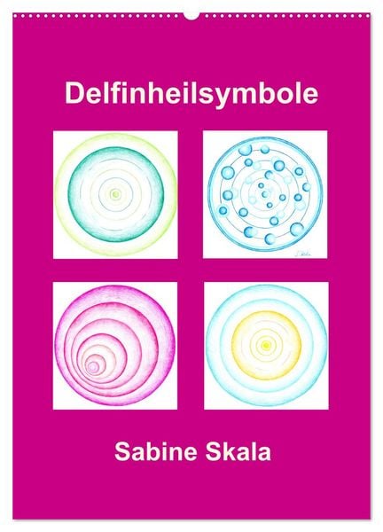 Delfinheilsymbole (Wandkalender 2026 DIN A2 hoch), CALVENDO Monatskalender