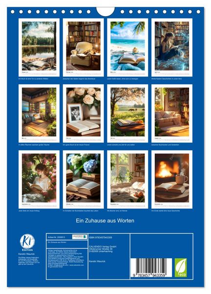 Produktbild: Ein Zuhause aus Worten (Wandkalender 2026 DIN A4 hoch), CALVENDO Monatskalender