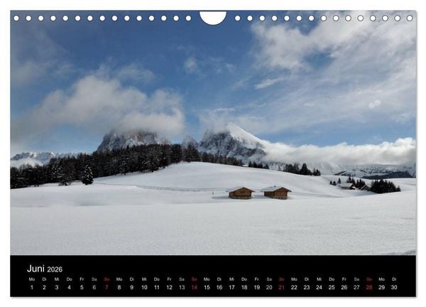 Produktbild: Die Seiser Alm im Winter (Wandkalender 2026 DIN A4 quer), CALVENDO Monatskalender