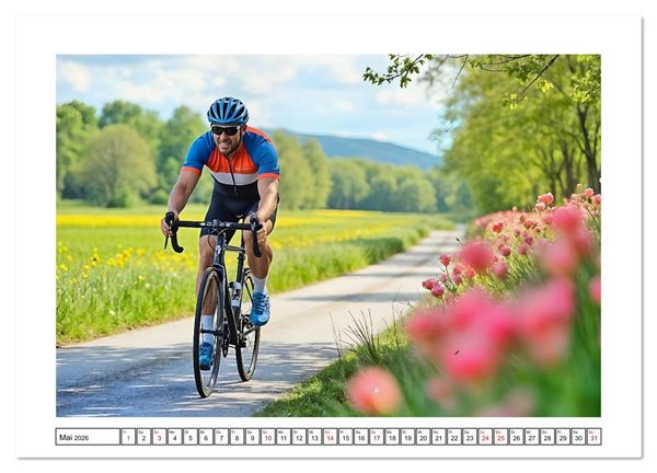 Produktbild: Kilometerkiller - Rennrad-Power im Jahresverlauf (Wandkalender 2026 DIN A4 quer), CALVENDO Monatskalender
