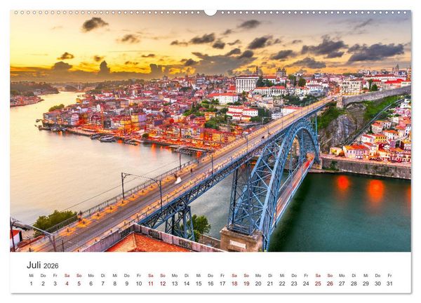 Produktbild: Porto - Eine Liebeserkl&auml;rung (hochwertiger Premium Wandkalender 2026 DIN A2 quer), Kunstdruck in Hochglanz