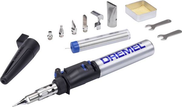 Dremel 2000-7 Versatip Gaslöt-Set Lötspitze, Heißgasdüse, Schaumstoffschneidespitze, Seilschneidespitze