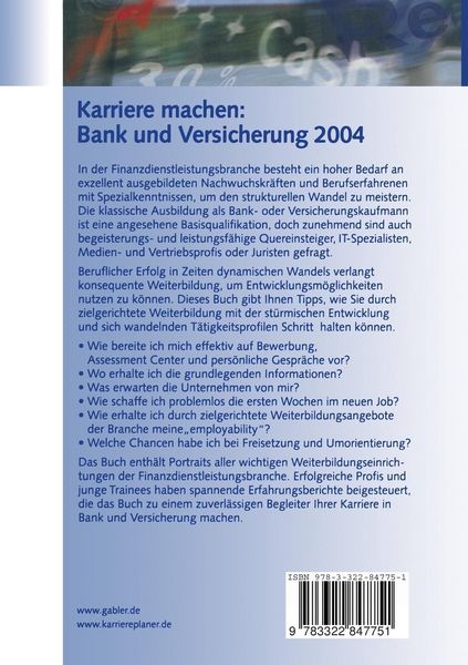 Produktbild: Karriere machen Bank und Versicherung 2004