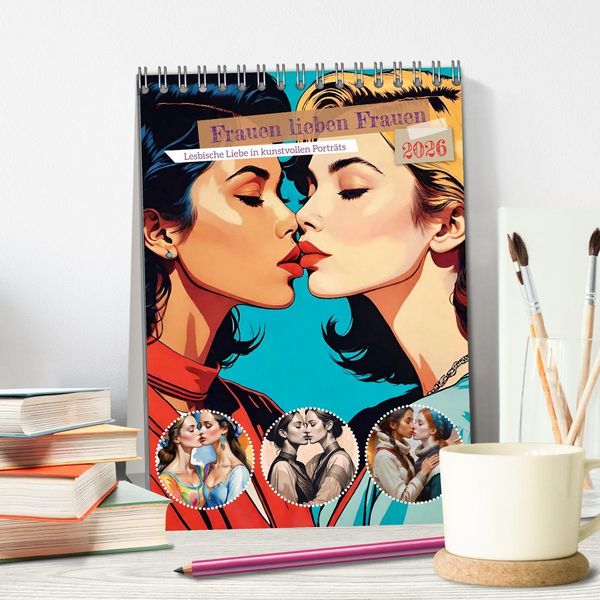 Produktbild: Frauen lieben Frauen (Tischkalender 2026 DIN A5 hoch), CALVENDO Monatskalender
