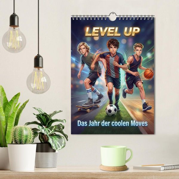 Produktbild: Level Up - Das Jahr der coolen Moves (Wandkalender 2027 DIN A4 hoch), CALVENDO Monatskalender