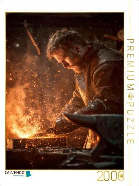 CALVENDO Puzzle Ritter - Kunst des Waffenschmieds | 2000 Teile Lege-Größe 90 × 67 cm Foto-Puzzle für glückliche Stunden