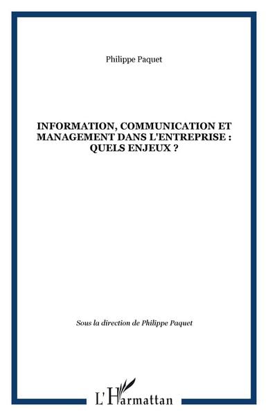 Produktbild: Information, communication et management dans l'entreprise :