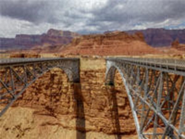 CALVENDO Puzzle Navajo Bridge bei Lees Ferry | 1000 Teile Lege-Größe 64x48cm Foto-Puzzle für glückliche Stunden