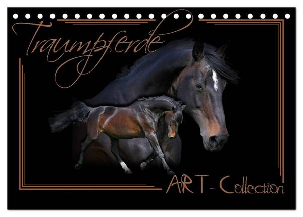 Produktbild: Traumpferde-ART-Collection (Tischkalender 2026 DIN A5 quer), CALVENDO Monatskalender