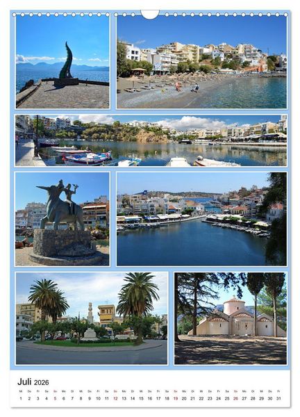 Produktbild: Kreta - Historische St&auml;dte und Bilderbuchd&ouml;rfer (Wandkalender 2026 DIN A3 hoch), CALVENDO Monatskalender