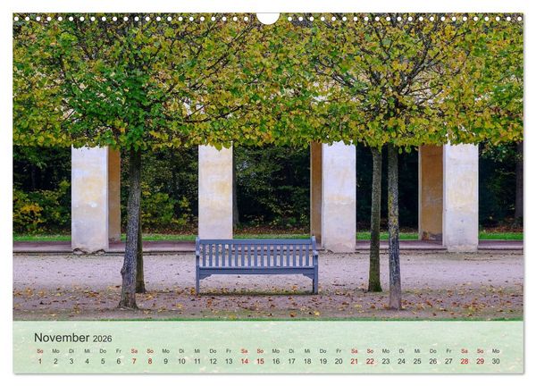 Produktbild: Schloss Favorite &ndash; Ein Park im Wandel der Jahreszeiten (Wandkalender 2026 DIN A3 quer), CALVENDO Monatskalender