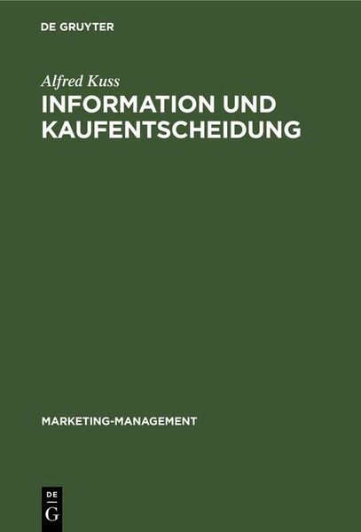 Produktbild: Information und Kaufentscheidung