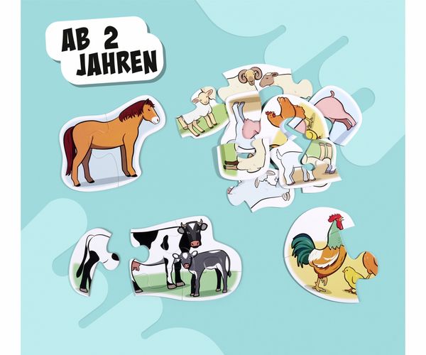 Produktbild: 6 erste Puzzles &ndash; Bauernhoftiere