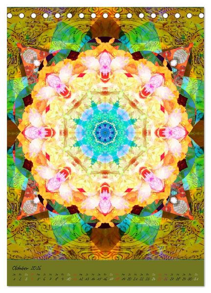 Produktbild: FLORALE MANDALAS (Tischkalender 2026 DIN A5 hoch), CALVENDO Monatskalender