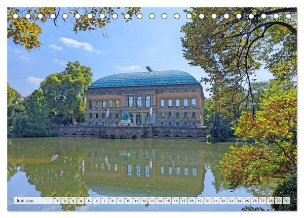 Produktbild: D&uuml;sseldorf Vom Ufer bis zur Skyline (Tischkalender 2026 DIN A5 quer), CALVENDO Monatskalender