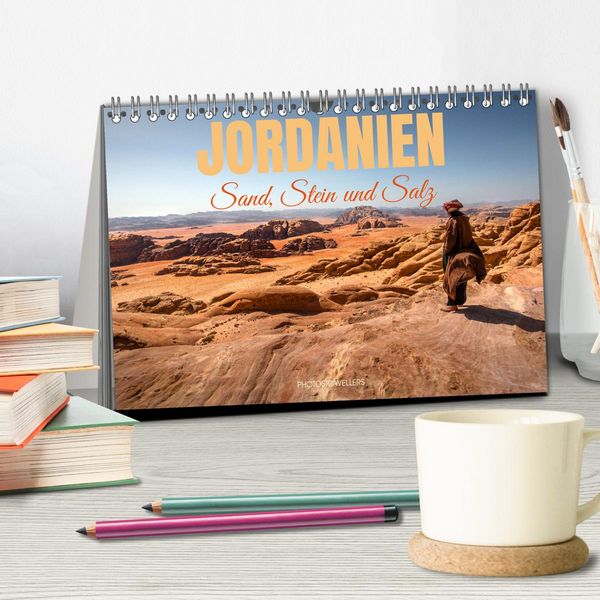 Produktbild: Jordanien Sand, Stein und Salz (Tischkalender 2026 DIN A5 quer), CALVENDO Monatskalender