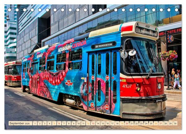 Produktbild: Durch die Welt mit der Stra&szlig;enbahn (Tischkalender 2026 DIN A5 quer), CALVENDO Monatskalender