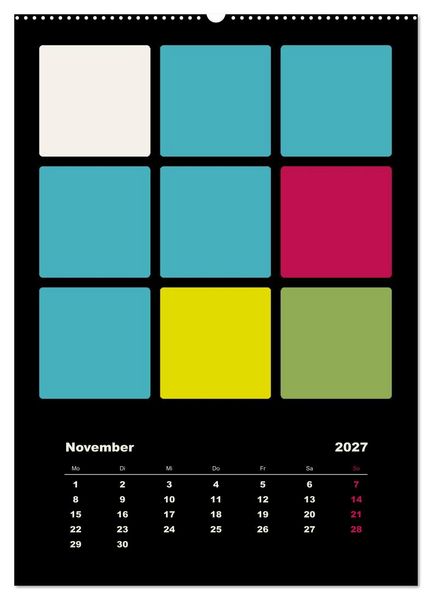 Produktbild: Fotokalender FARBFL&Auml;CHEN (Wandkalender 2027 DIN A2 hoch), CALVENDO Monatskalender