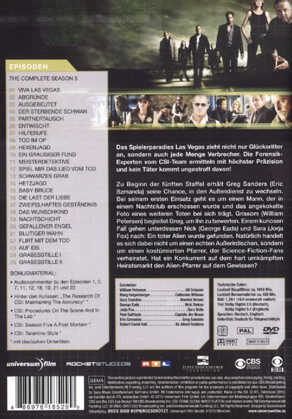 Produktbild: CSI - Season 5 [6 DVDs]