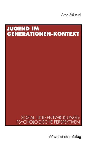 Produktbild: Jugend im Generationen-Kontext