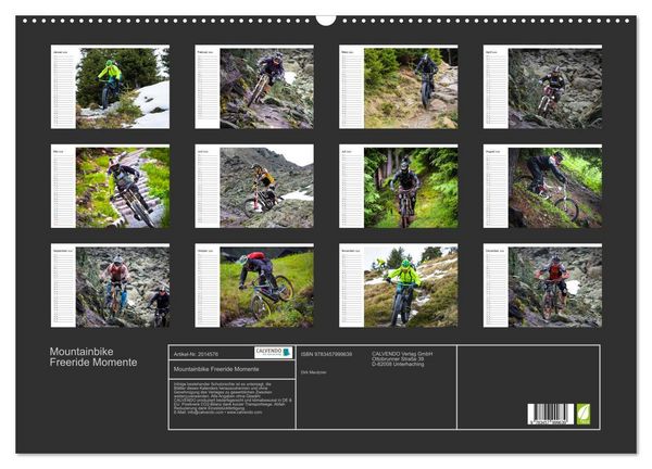Produktbild: Mountainbike Freeride Momente (Wandkalender 2026 DIN A2 quer), CALVENDO Monatskalender