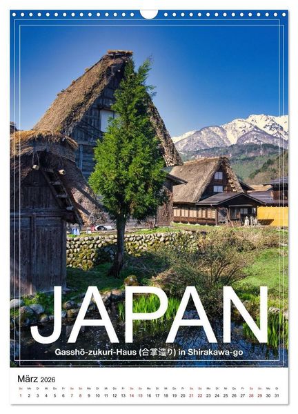 Produktbild: Japan PosterArt 2024 (Wandkalender 2026 DIN A3 hoch), CALVENDO Monatskalender