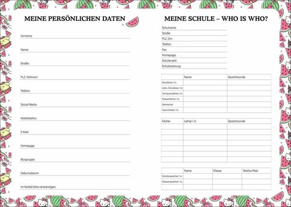 Produktbild: Hello Kitty 17-Monats-Kalenderbuch A5 2027 - 17 Monate. Von August 2026 bis Dezember 2027