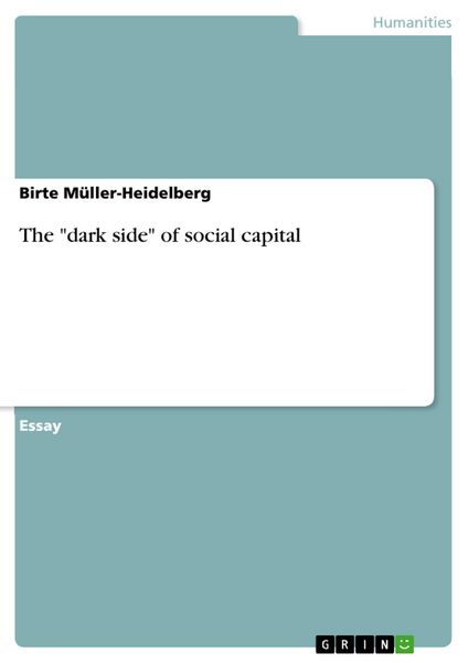 Produktbild: The "dark side" of social capital