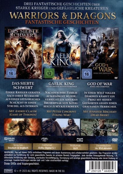 Produktbild: Warriors & Dragons - Fantastische Geschichten [3 DVDs]