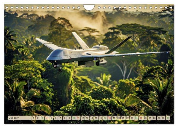 Produktbild: Drohnen - Weltweit (Wandkalender 2027 DIN A4 quer), CALVENDO Monatskalender