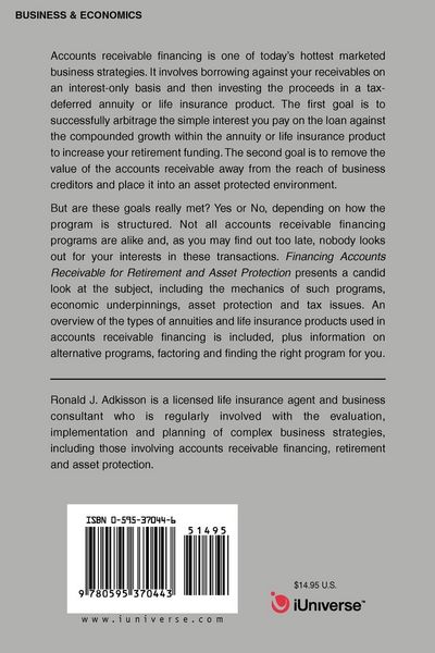 Produktbild: Financing Accounts Receivable for Retirement and Asset Protection