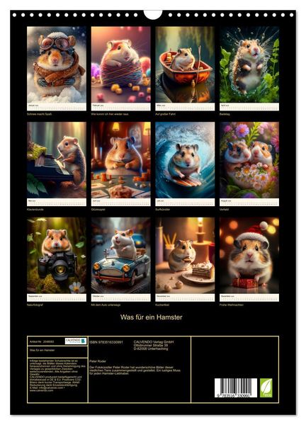 Produktbild: Was f&uuml;r ein Hamster (Wandkalender 2026 DIN A3 hoch), CALVENDO Monatskalender