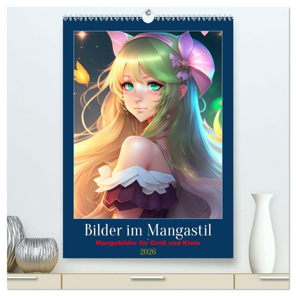 Produktbild: Bilder im Mangastil (hochwertiger Premium Wandkalender 2026 DIN A2 hoch), Kunstdruck in Hochglanz