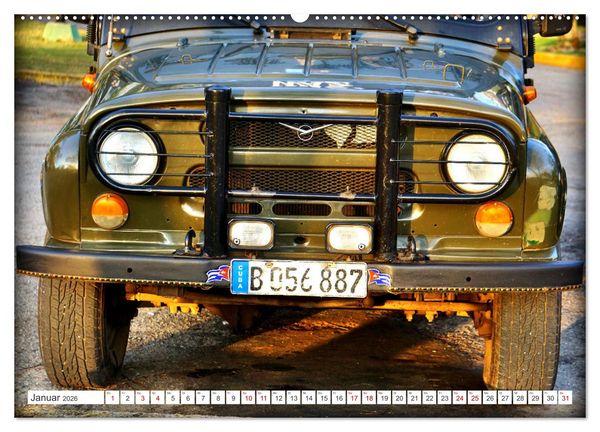 Produktbild: Cuba Jeeps - Gel&auml;ndewagen Oldtimer (Wandkalender 2026 DIN A2 quer), CALVENDO Monatskalender