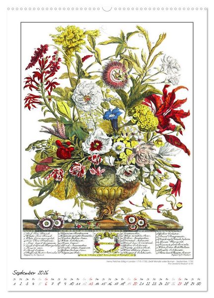 Produktbild: Henry Fletcher. Blumen und Fr&uuml;chte - Kunstkalender (Wandkalender 2026 DIN A2 hoch), CALVENDO Monatskalender