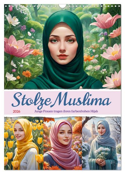 Stolze Muslima (Wandkalender 2026 DIN A3 hoch), CALVENDO Monatskalender